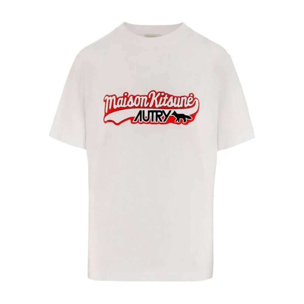 AUTRY Maison Kitsune x Logo T-Shirt Women WHITE T-Shirts & Tops